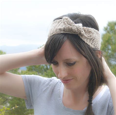 Natural Crochet Headband 